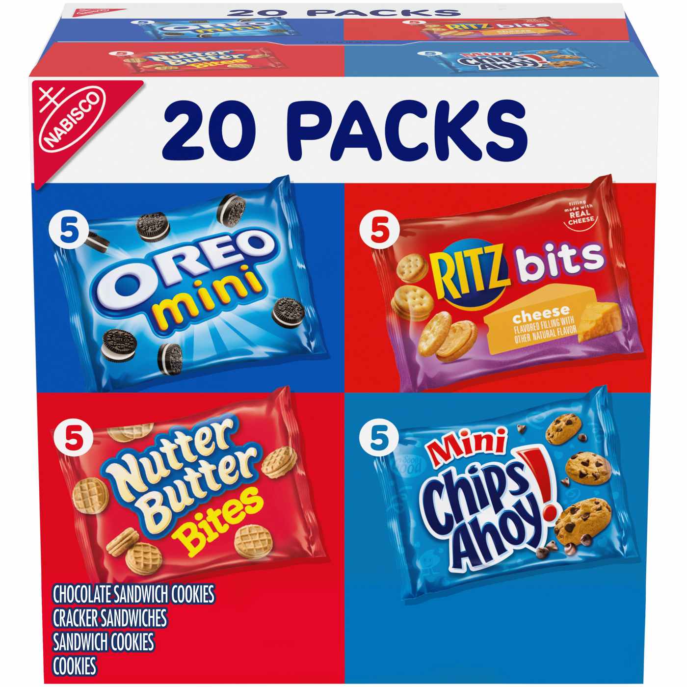 Nabisco Classic Mix Variety Bag 1 oz Bags - Nutter Butter, OREO ,Chips Ahoy! & RITZ Bits; image 1 of 10