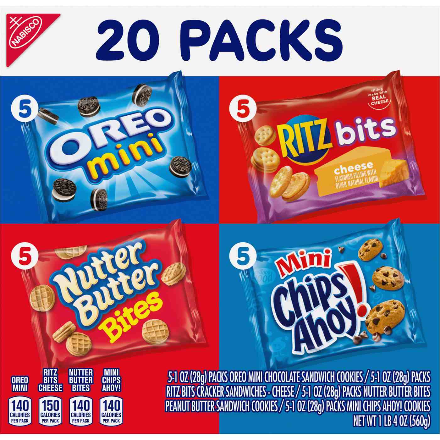 Nabisco Classic Mix Variety Bag 1 oz Bags - Nutter Butter, OREO ,Chips Ahoy! & RITZ Bits; image 8 of 10