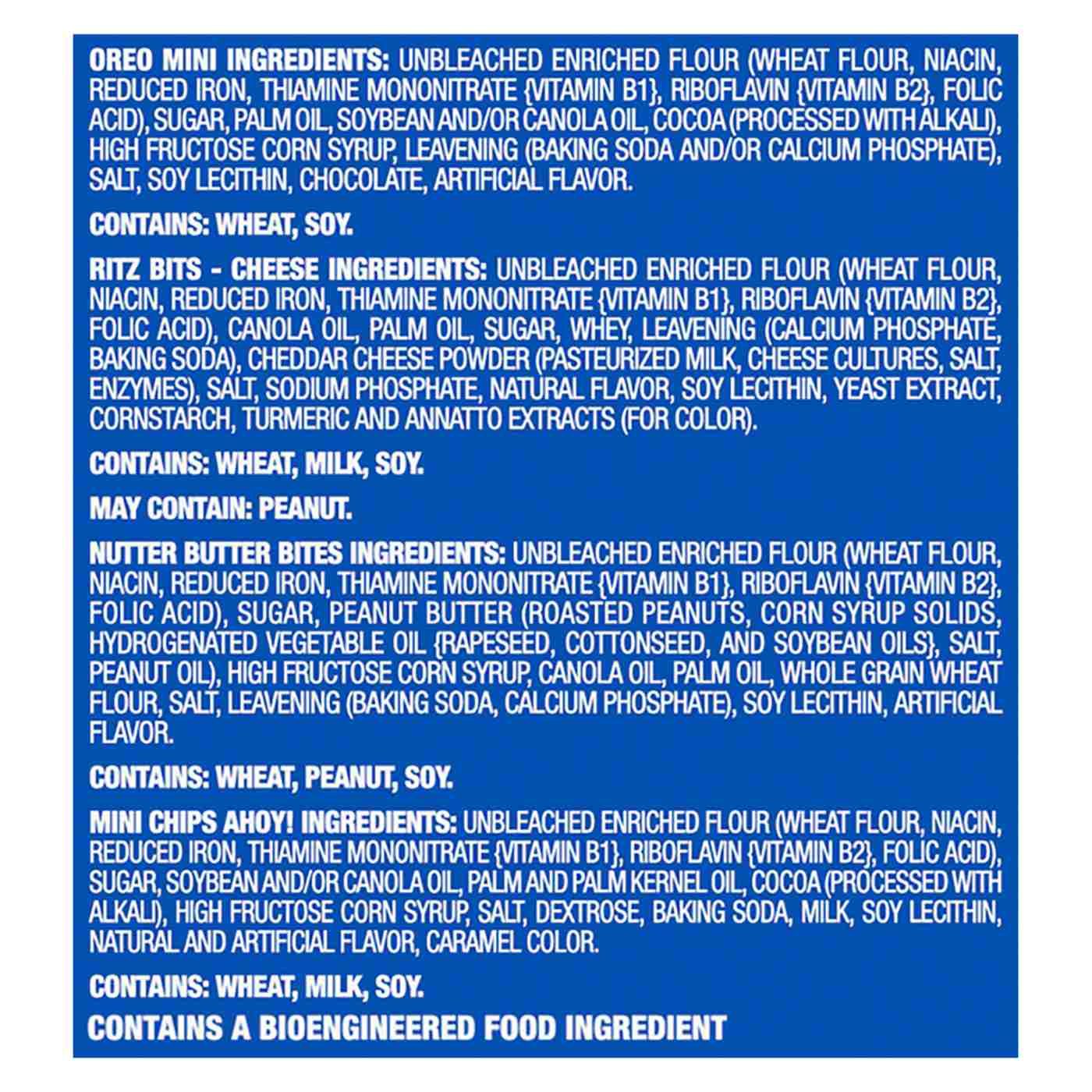 Nabisco Classic Mix Variety Bag 1 oz Bags - Nutter Butter, OREO ,Chips Ahoy! & RITZ Bits; image 9 of 10