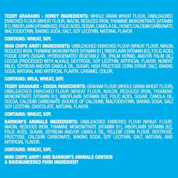 Nabisco Fun Shapes Variety Pack 1 oz Bags - Teddy Grahams, Chips Ahoy! & Barnum's Animal Crackers, 20 ct