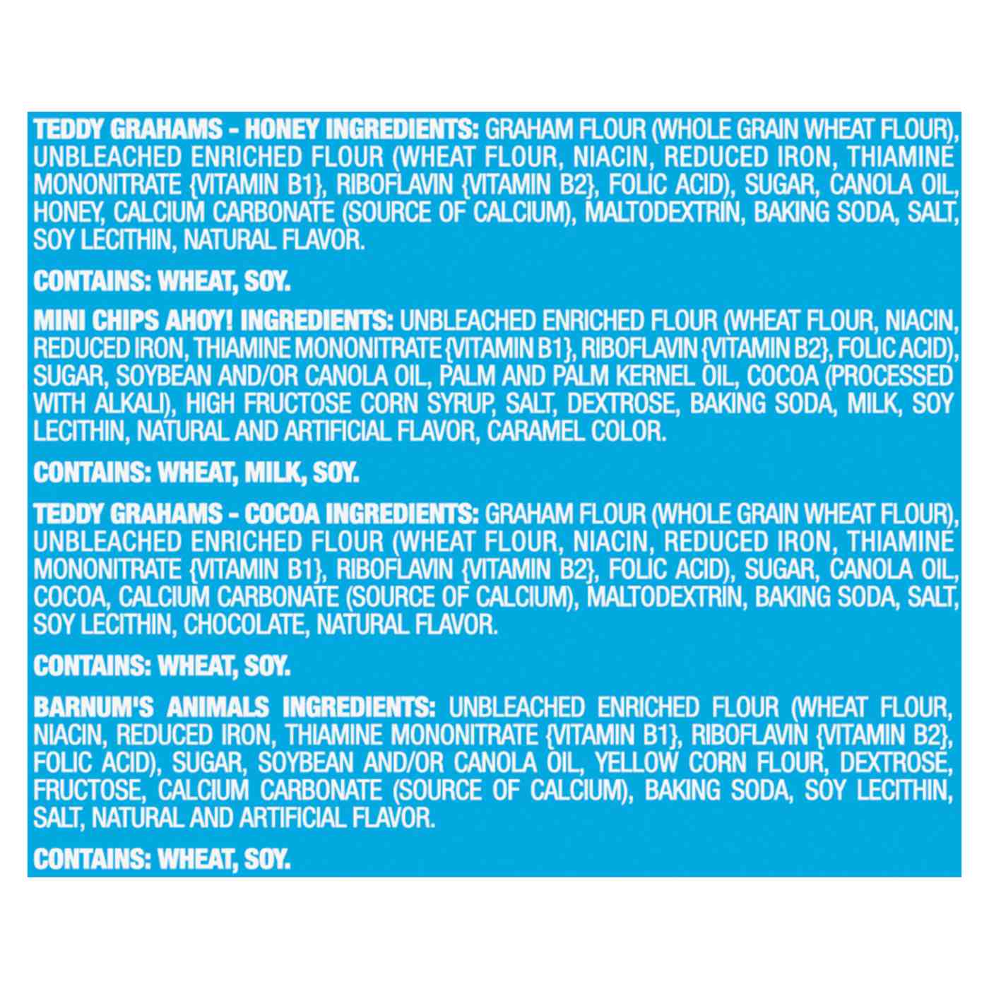 Nabisco Barnums, Chips Ahoy!, Teddy Grahams Fun Shapes Variety Pack, Animal Crackers, Grahams Snacks & Cookie Snack Packs; image 8 of 11