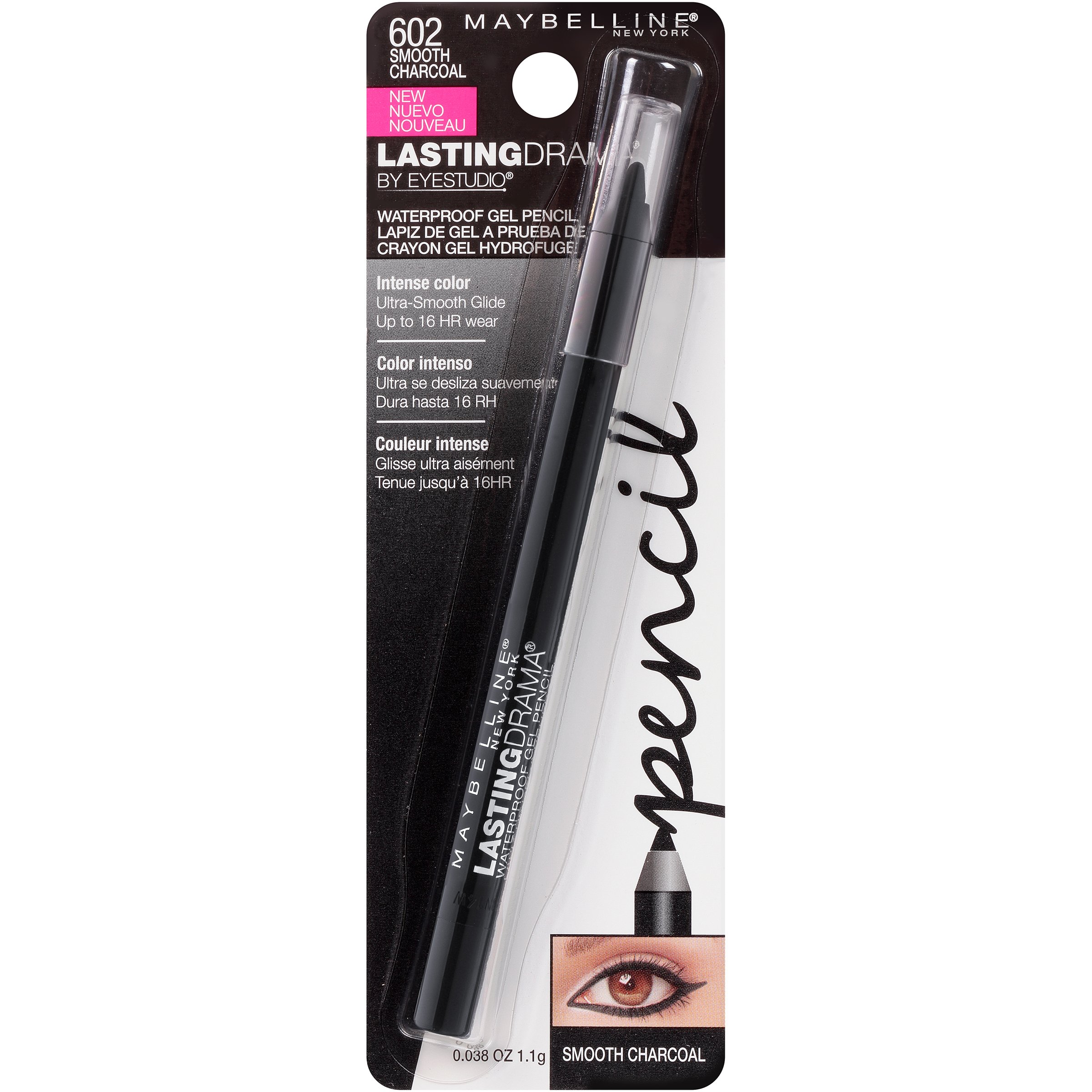 Maybelline Eyestudio Lasting Drama Waterproof Gel Pencil, Smooth ...