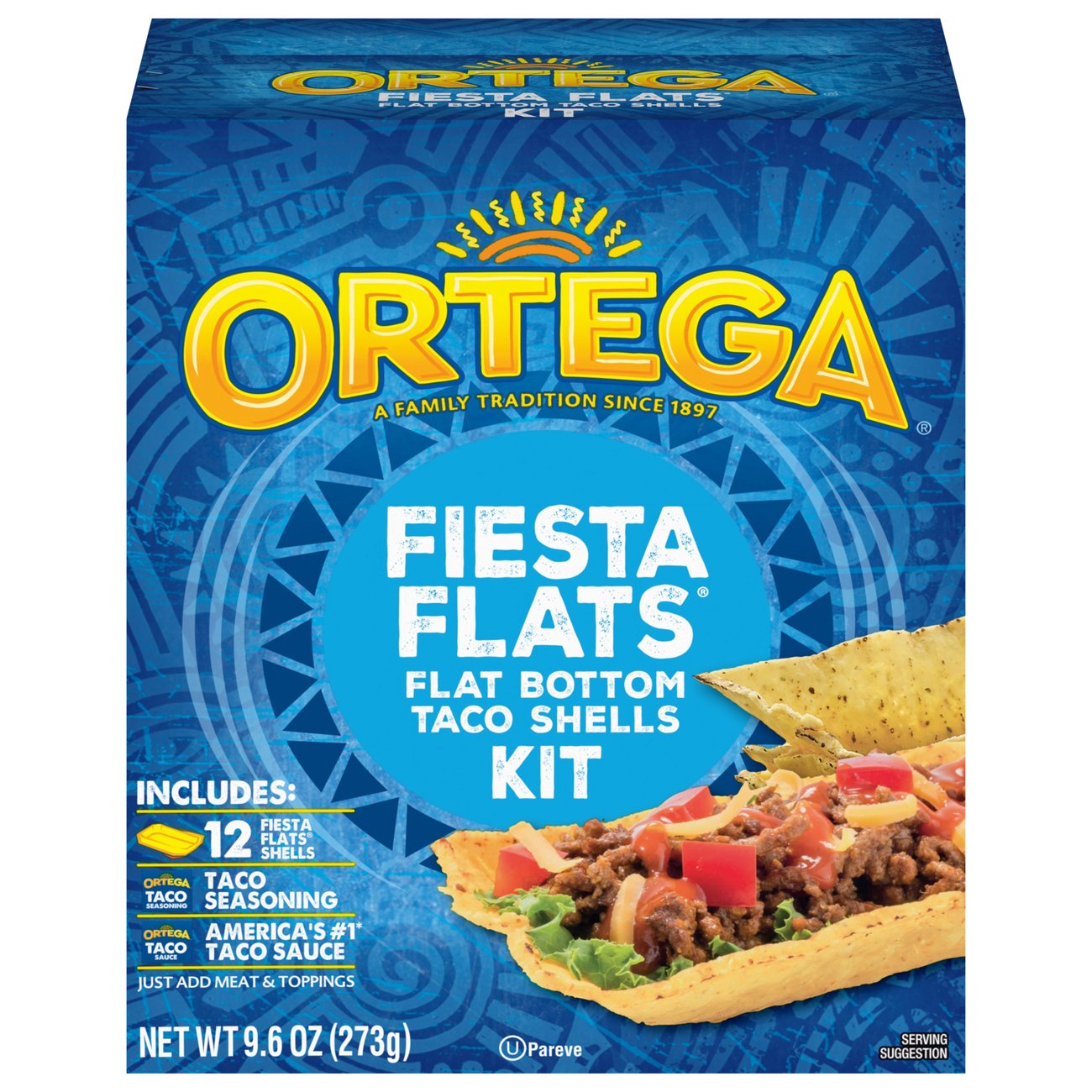 Ortega Fiesta Flats Kit Taco Shells Shop Pantry Meals at HEB