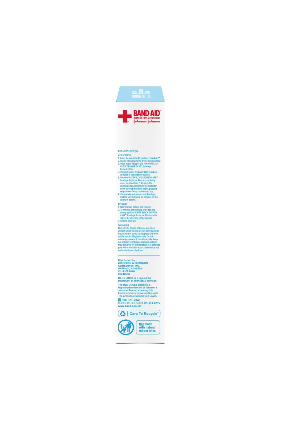 BandAid Of First Aid Products Water Block Shower Care Medium Bandage