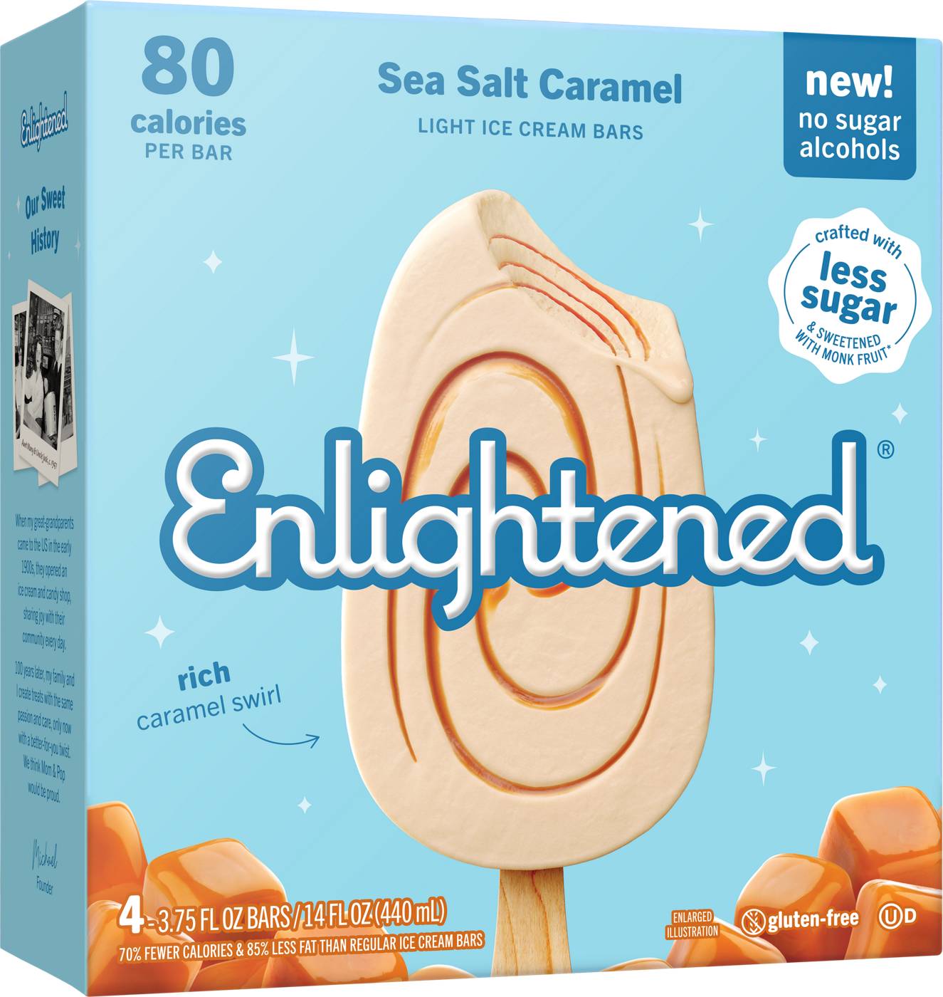 Enlightened Sea Salt Caramel Ice Cream Bars; image 1 of 2