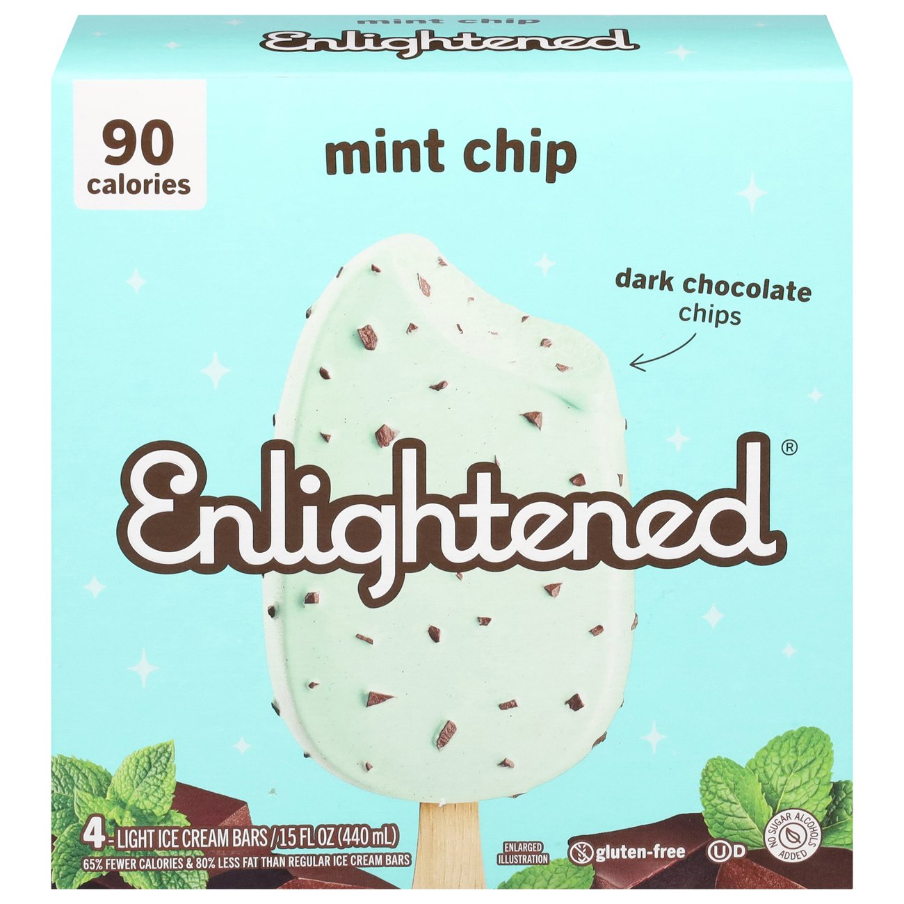 Download Enlightened Mint Fudge Swirl Ice Cream Bars Shop Bars Pops At H E B