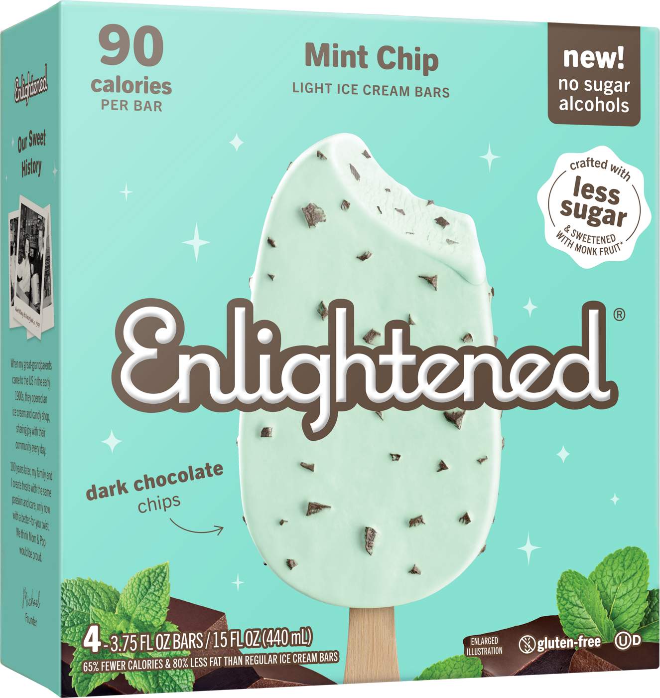 Enlightened Mint Chip Ice Cream Bars; image 1 of 2