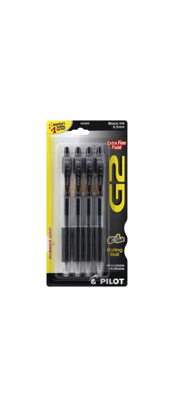 Pilot G2 0.5mm Retractable Gel Pens - Black Ink; image 2 of 2