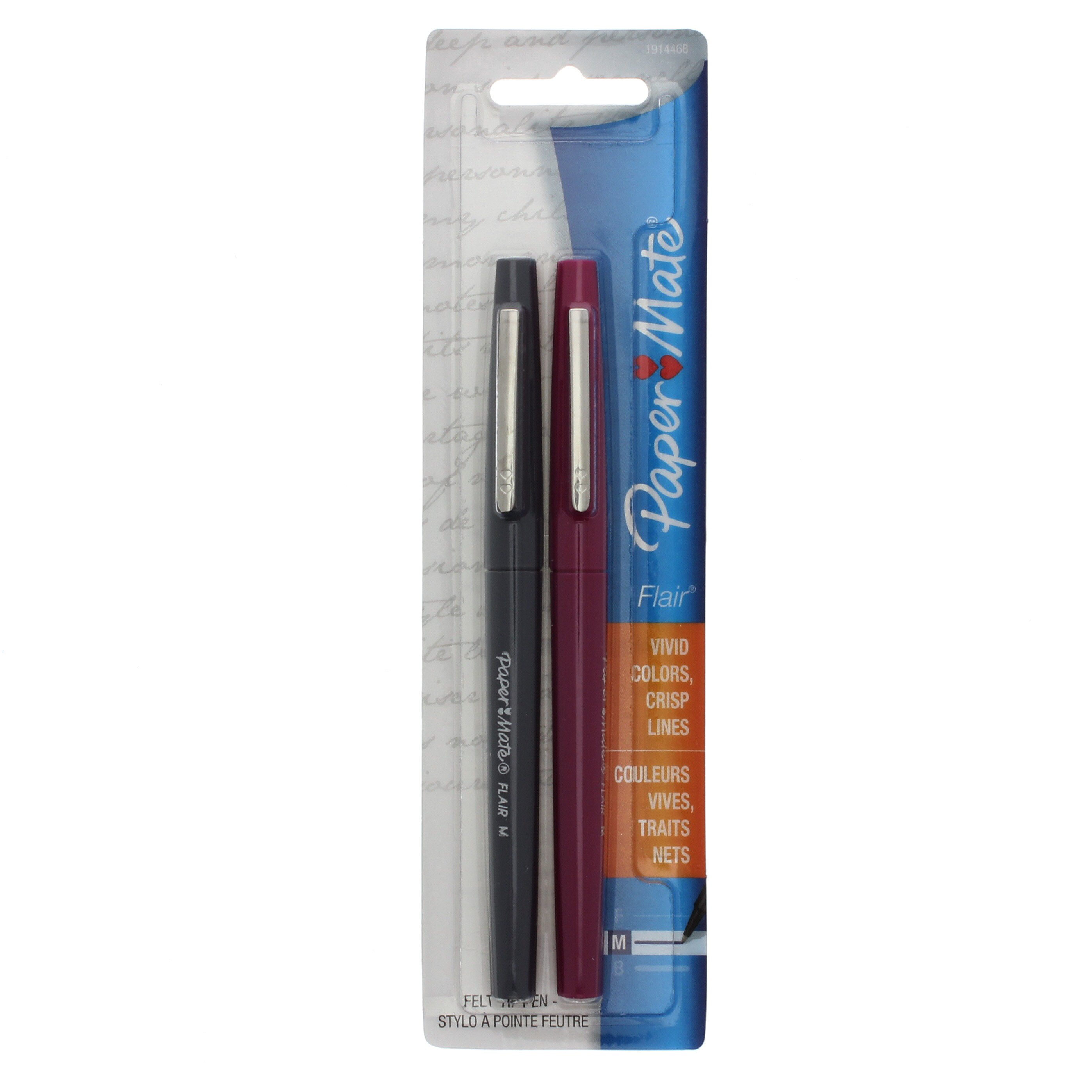 Paper Mate Flair Medium Felt Tip Pens - Black Ink - Shop Pens at H-E-B