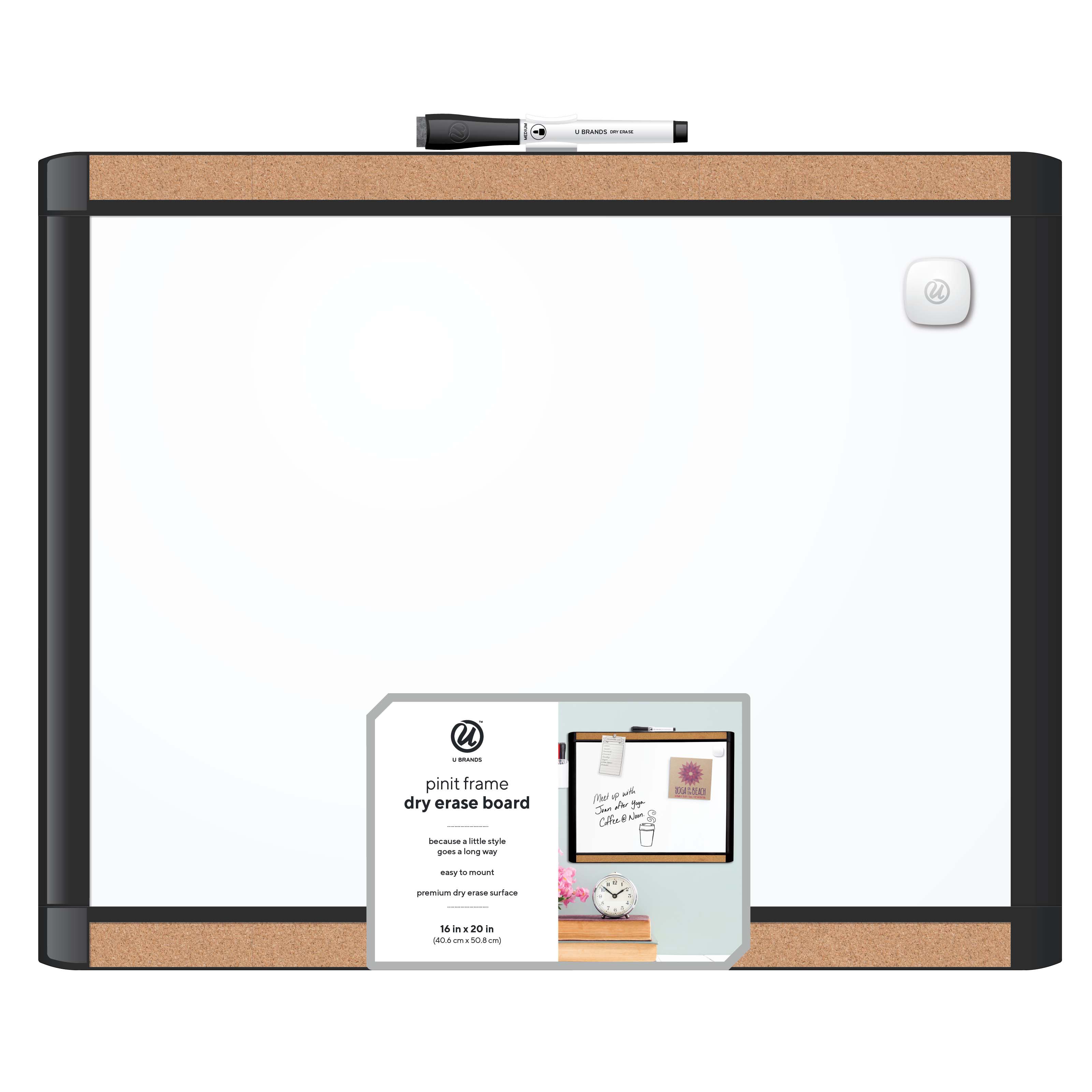 U Brands PinIt Framed Dry Erase Board Shop Bulletin & dryerase boards at HEB