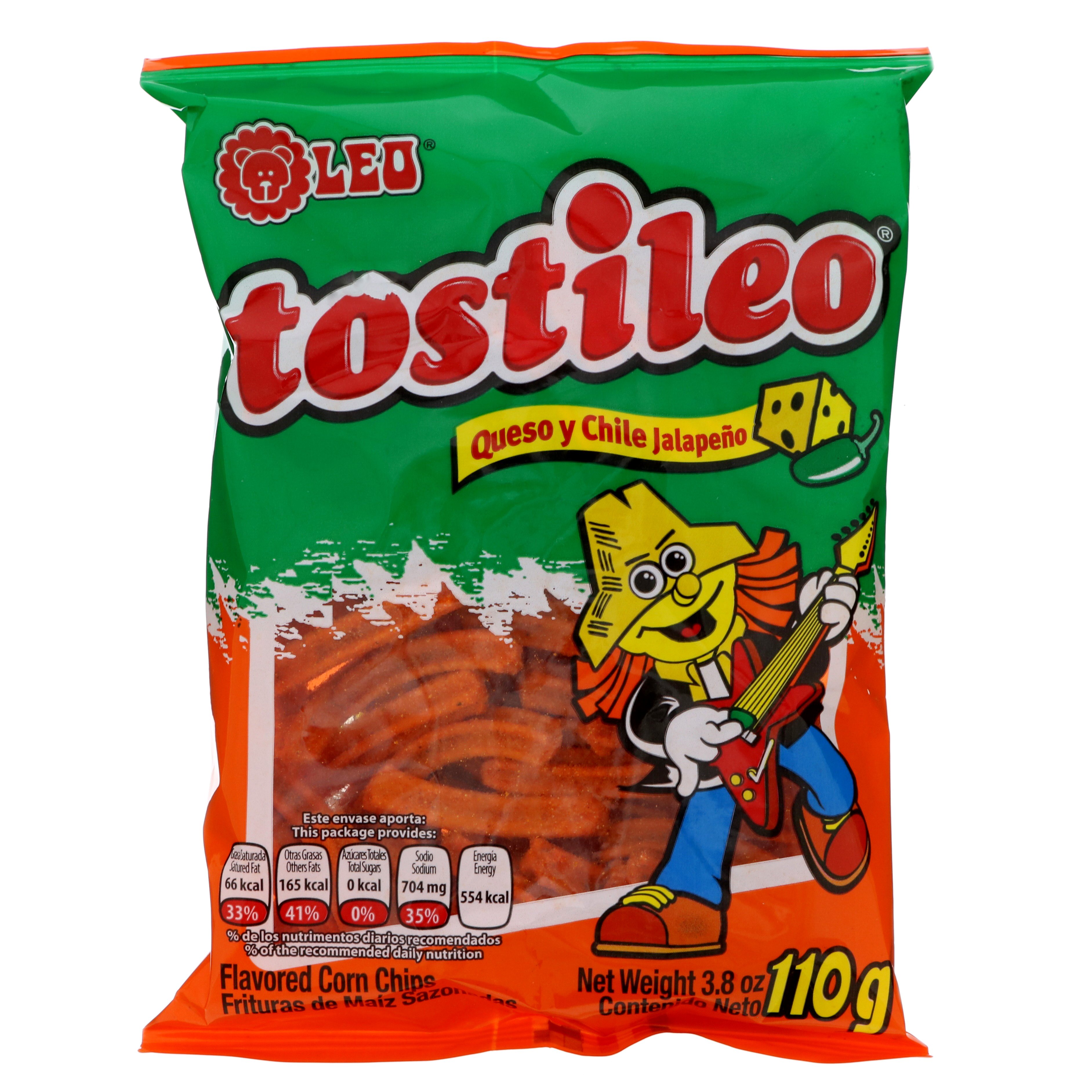 Leo Tostileo Queso Y Chile Jalapeno Corn Chips Shop Chips at HEB