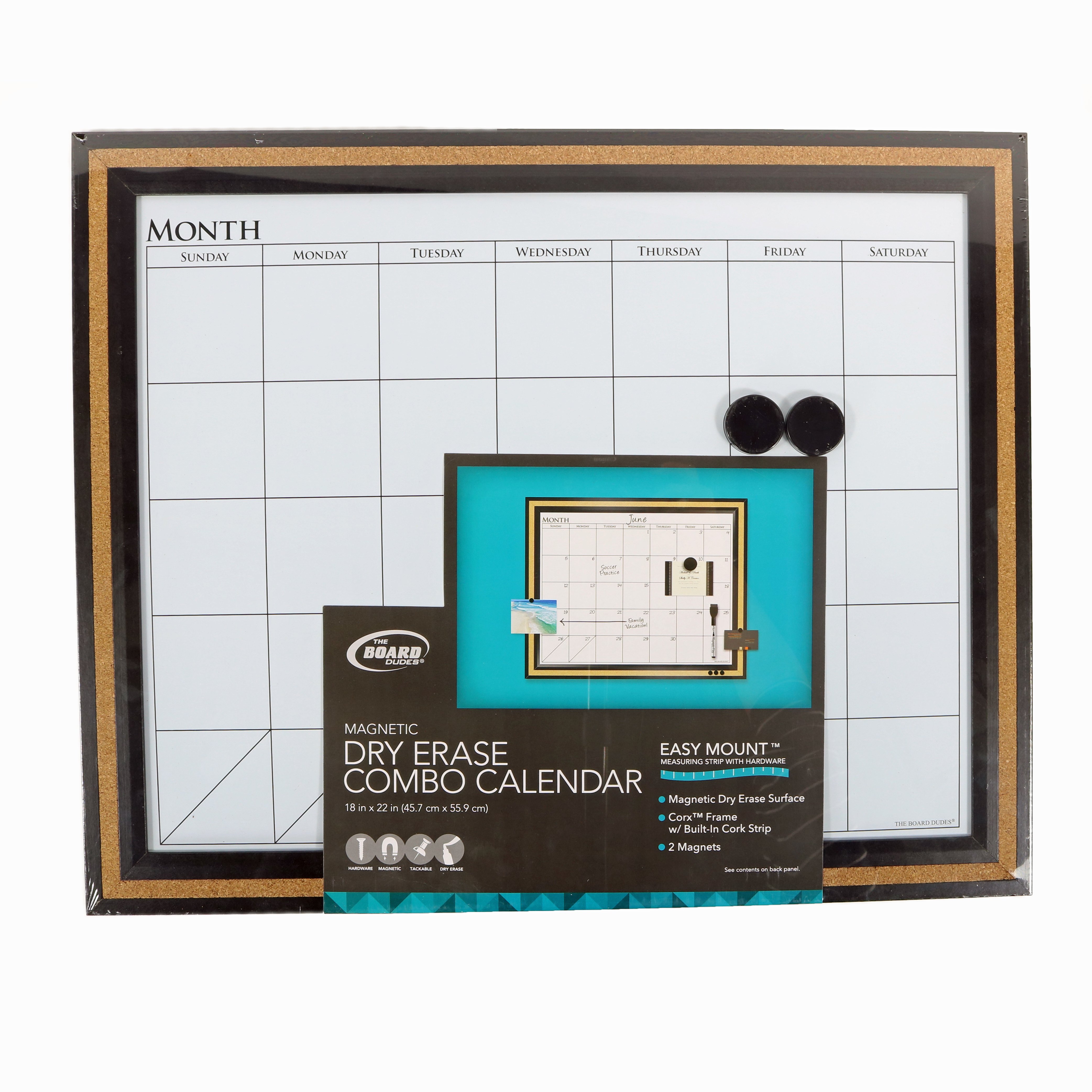 The Board Dudes Dry Erase Combo Calendar Shop Bulletin & Dry