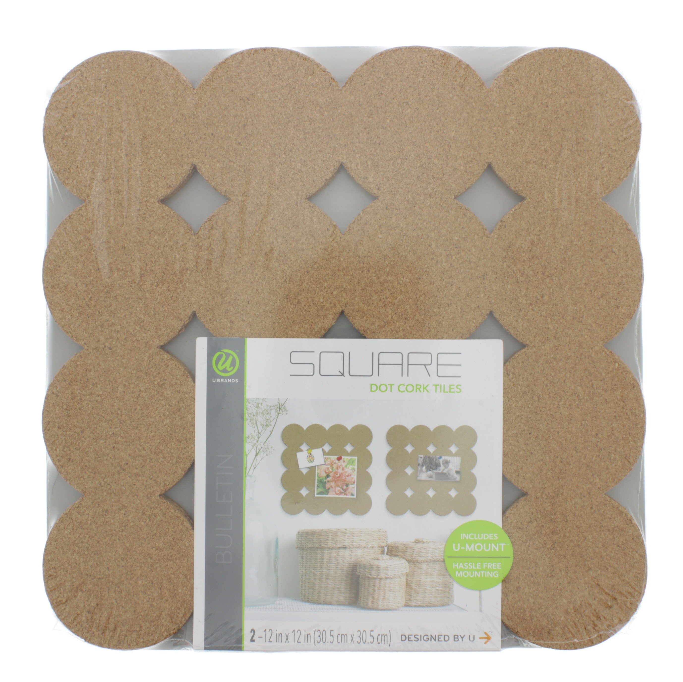 U Brands Dot Cut Cork Tiles Board Shop Bulletin & dryerase boards at