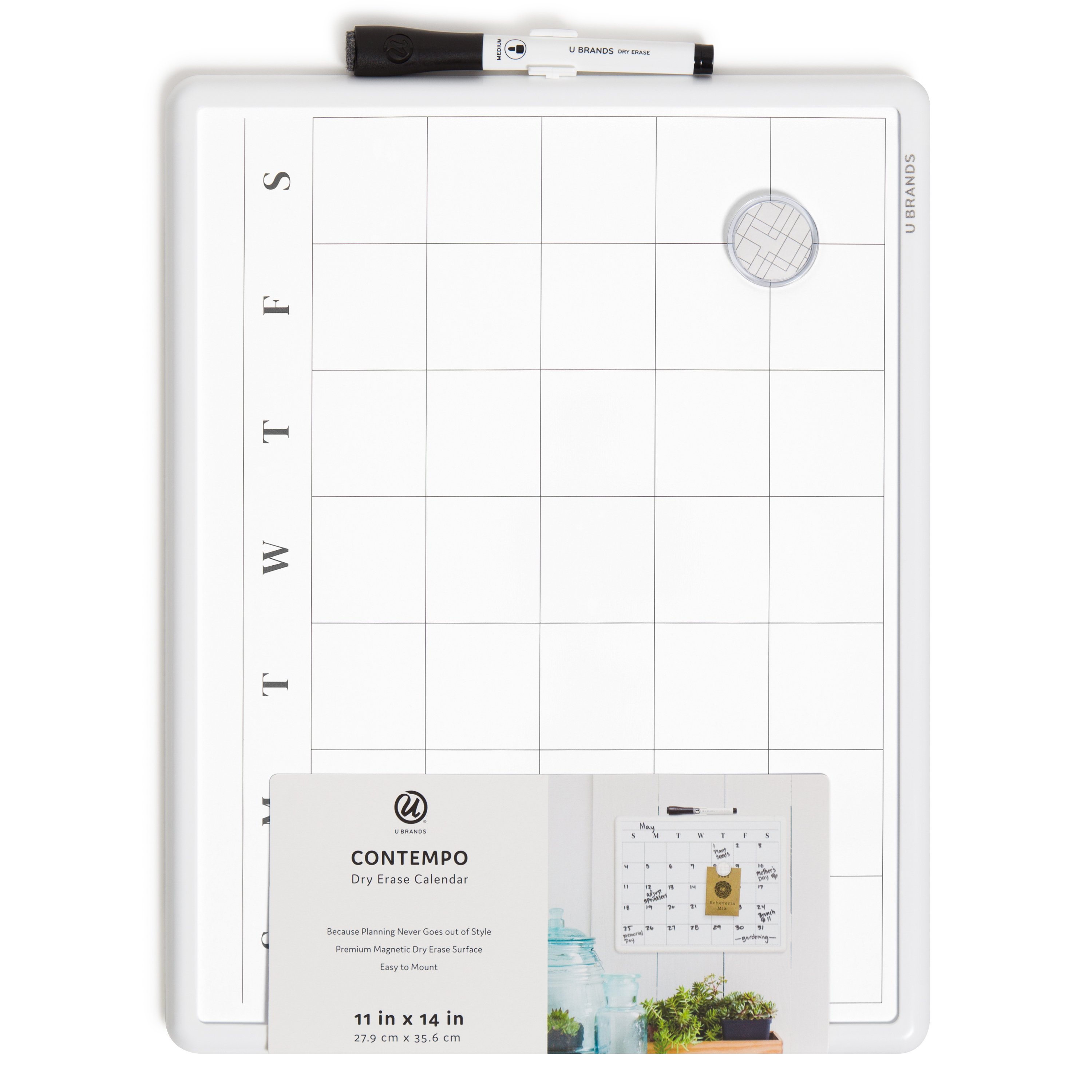 U Brands Contempo Dry Erase Calendar Board Shop Bulletin