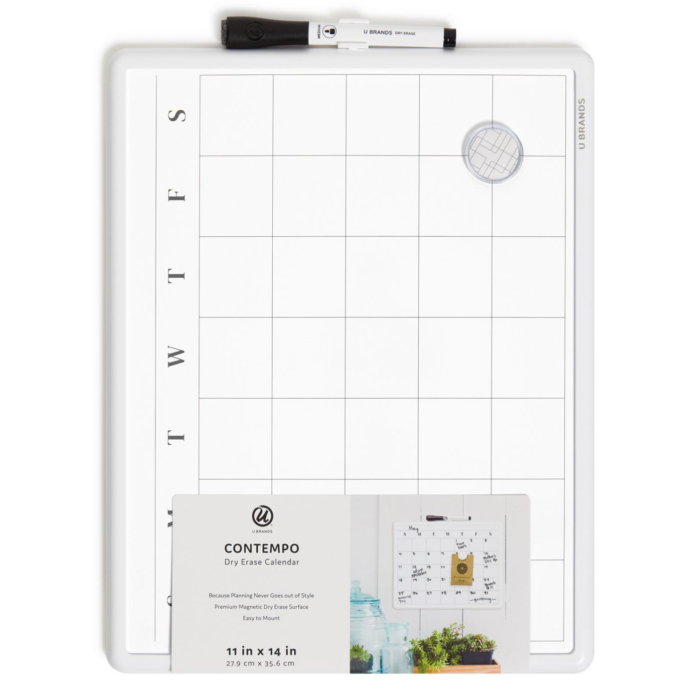 U Brands Contempo Magnetic Dry Erase Calendar Board; image 1 of 5