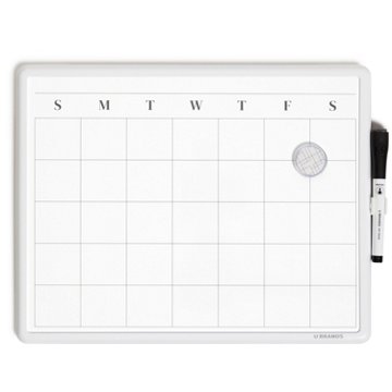 U Brands Contempo Magnetic Dry Erase Calendar Board, 11" x 14"