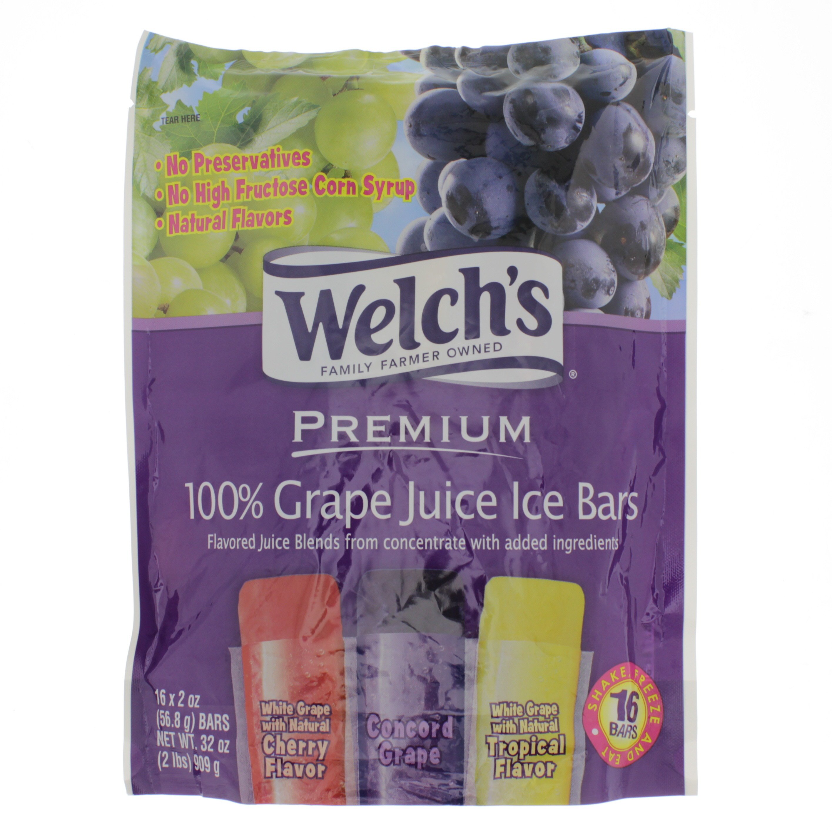 Welch's Premium 100 Grape Juice Ice Bars, 6 PK Shop Bars & Pops at HEB