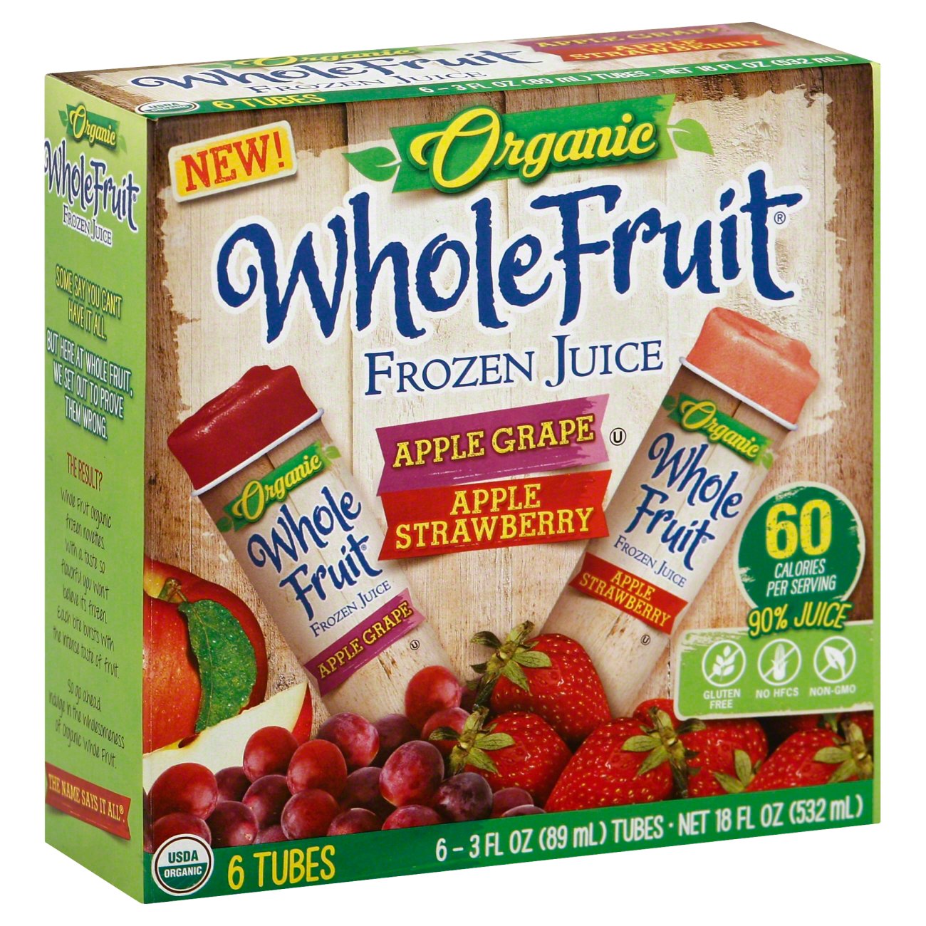 Organic whole 2025 fruit frozen juice