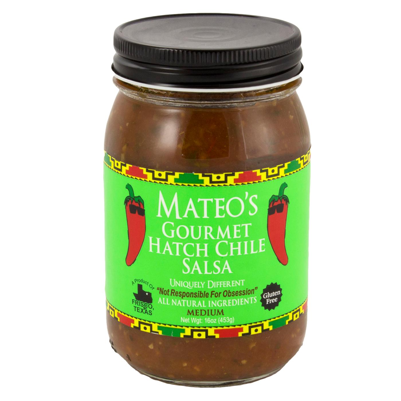 Mateo's Medium Gourmet Hatch Chile Salsa; image 1 of 2