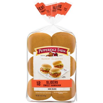 Pepperidge Farm Sweet Hawaiian Slider Buns, 15 oz