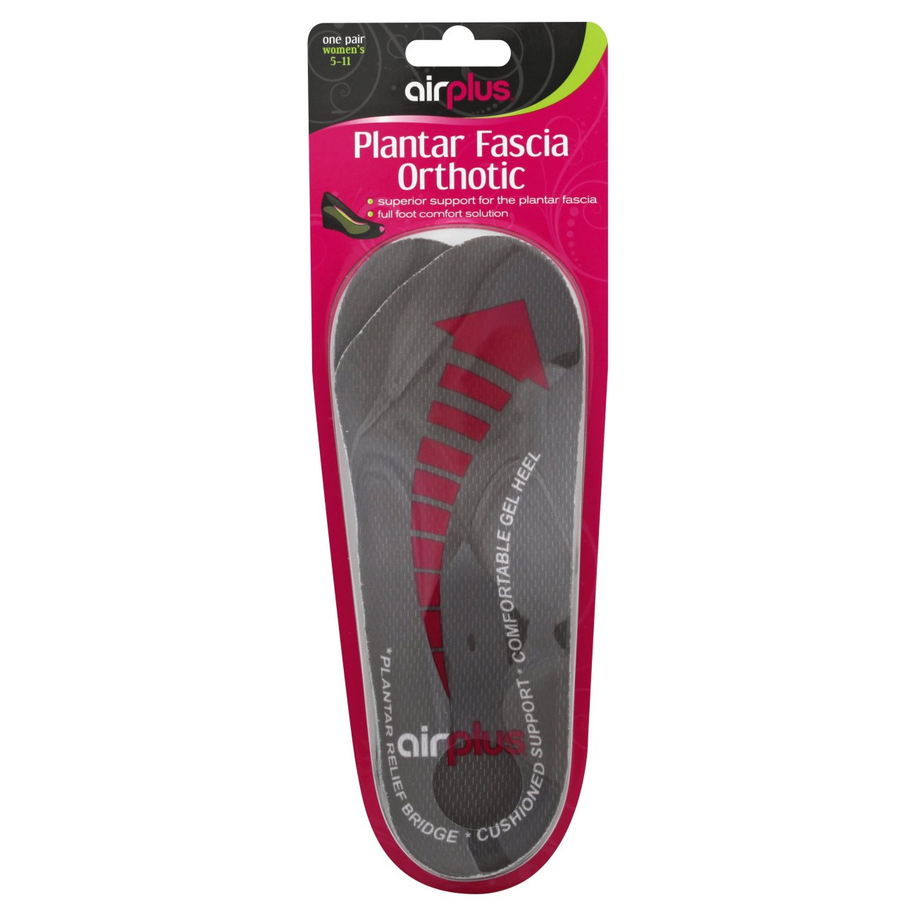 Airplus Plantar Fasciitis Orthotic Insole Women s 5 11