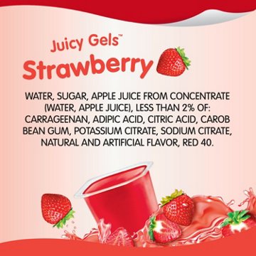 Snack Pack Super Size Strawberry Juicy Gels Cups, 6 ct