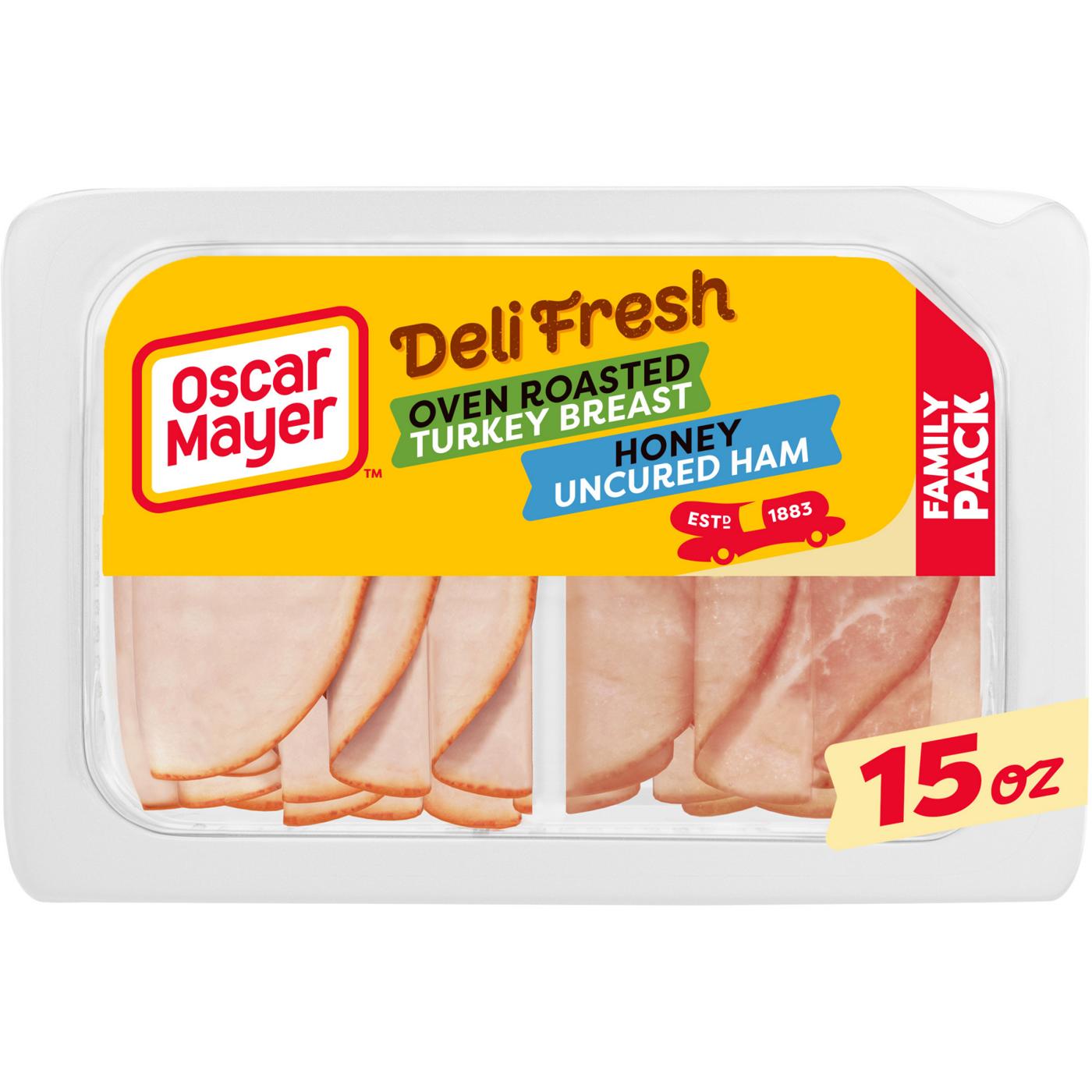 Oscar Mayer Deli Fresh Oven Roasted Turkey & Honey Ham Combo; image 1 of 5