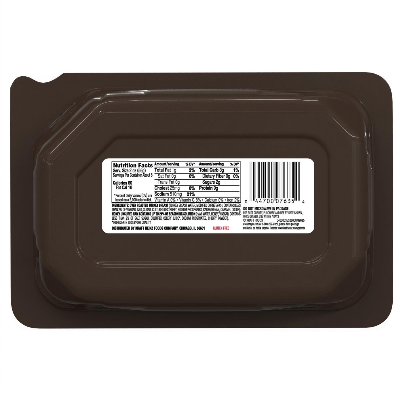 Oscar Mayer Deli Fresh Oven Roasted Turkey & Honey Ham Combo; image 3 of 5