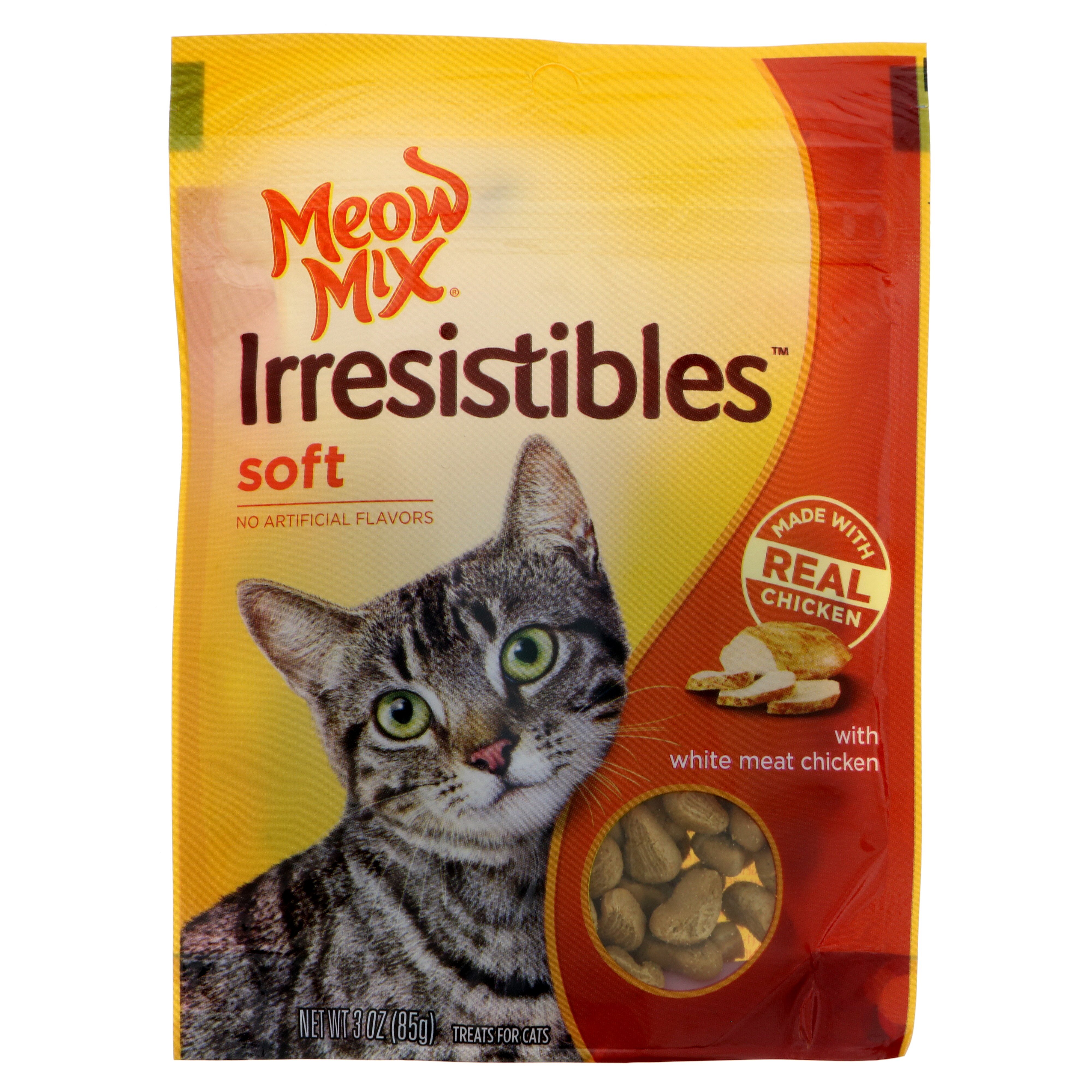 Meow Mix Irresistibles Soft White Meat Chicken, Treats Shop Cats at HEB