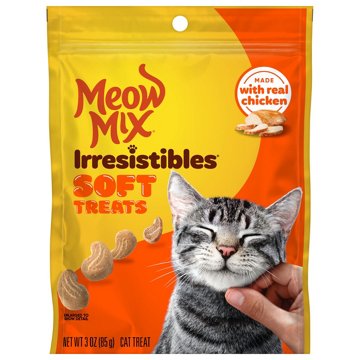 Meow Mix Irresistibles Soft White Meat Chicken, Treats, 3 oz