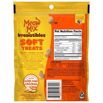 Meow Mix Irresistibles Soft White Meat Chicken, Treats, 3 oz