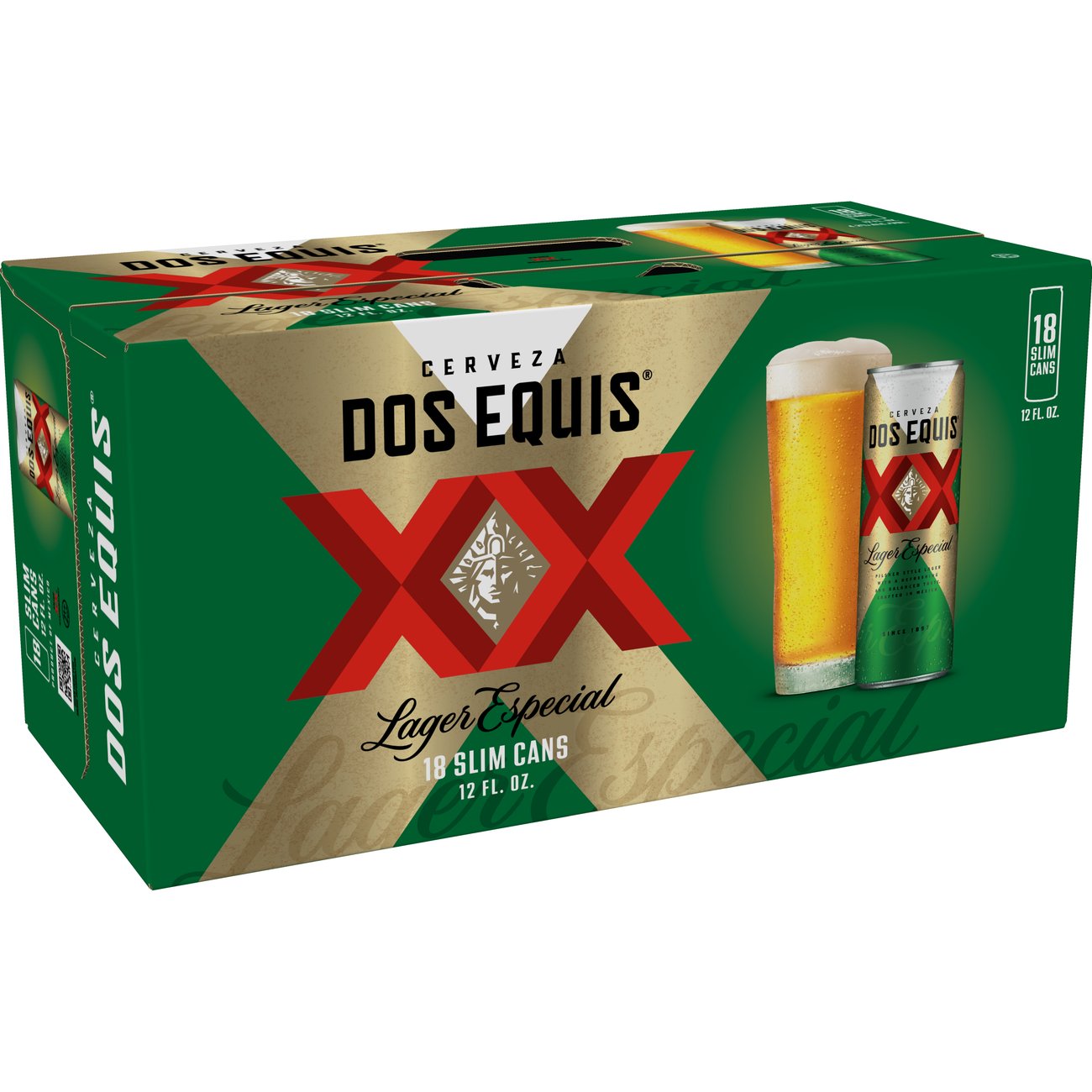 Dos Equis Lager Especial Beer 18 pk Cans, 12 oz