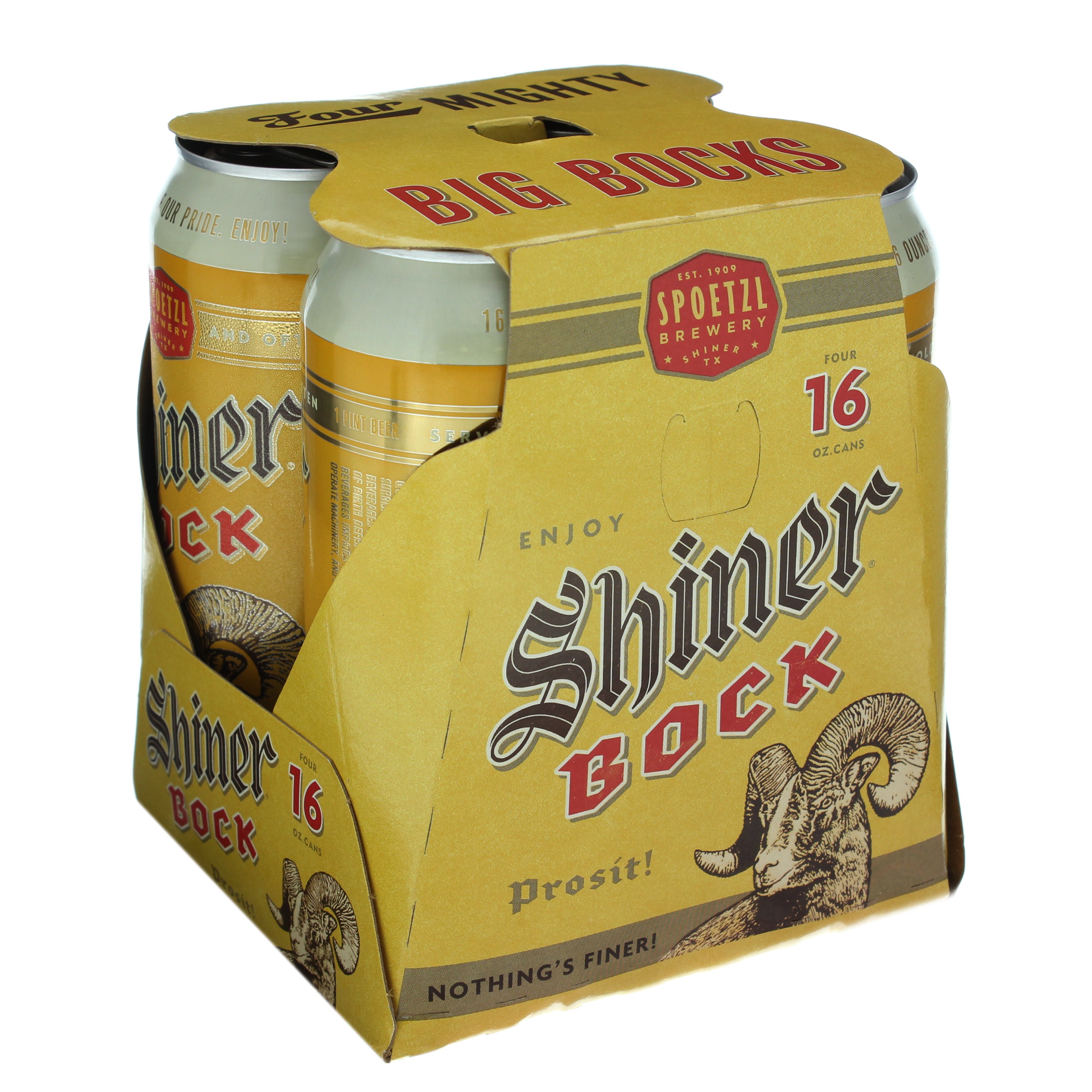Shiner Bock Big Bock Beer 16 Oz Cans Shop Beer At H E B