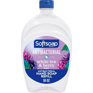 Softsoap Antibacterial Hand Soap Refill - White Tea & Berry, 50 oz