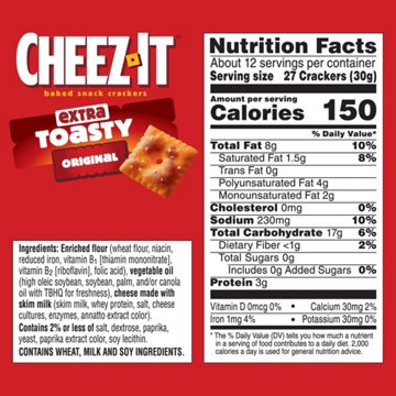 Cheez-It Extra Toasty Cheese Crackers