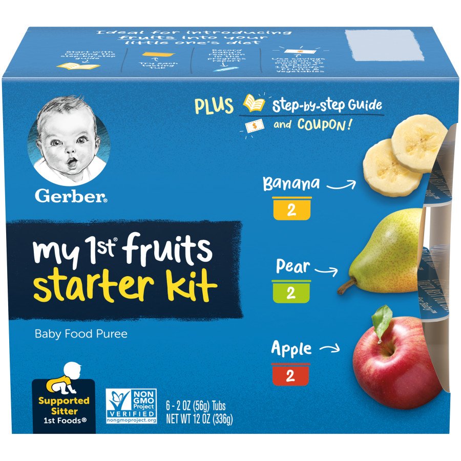 Gerber My 1st Fruits Starter Kit Bananas Pears Apples 6pk Shop Baby Food At H E B