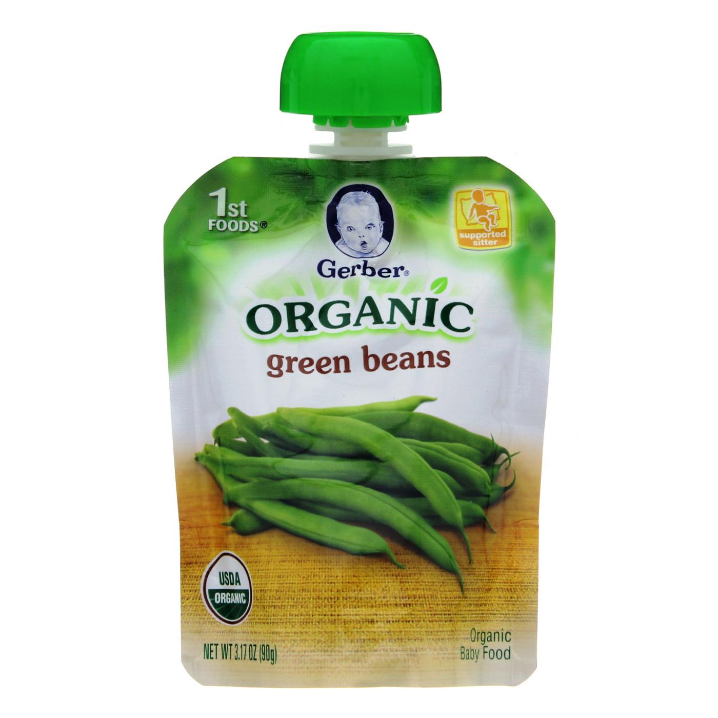 Gerber Organic 1st Foods Green Beans; image 1 of 2