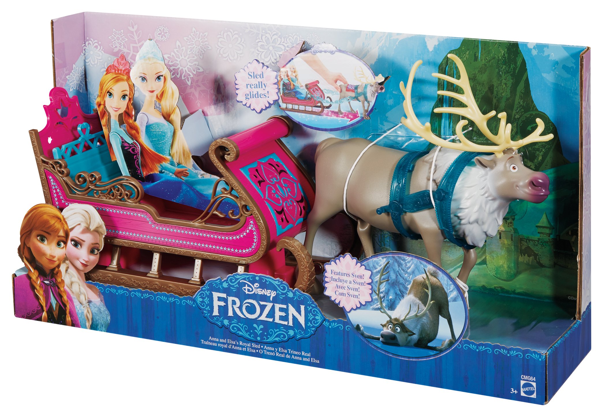 Mattel Disney Frozen Anna and Elsa's Royal Sled with Sven - Shop at H-E-B