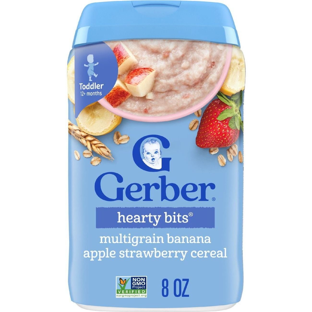 Gerber Cereal for Baby Grain & Grow Hearty Bits Banana Apple & Strawberry Shop Baby food at
