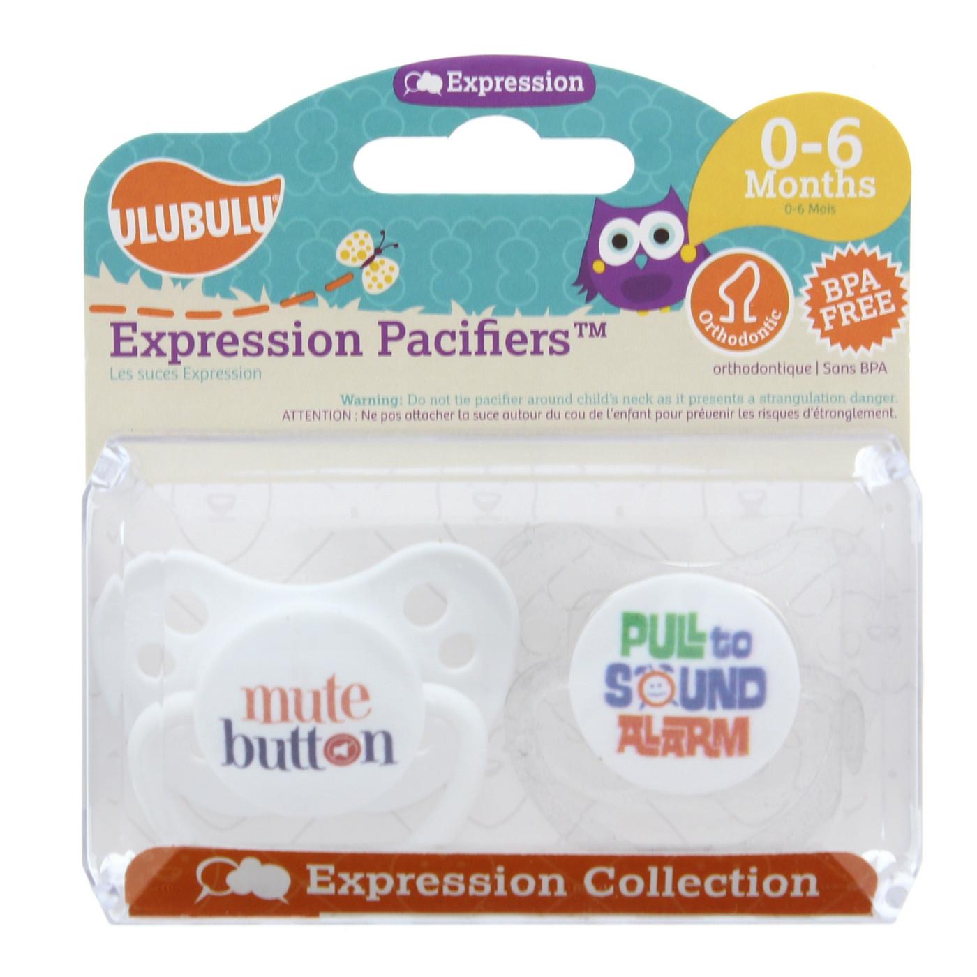 Ulubulu Expression Pacifiers, 0-6 Months, Assorted Colors; image 2 of 3