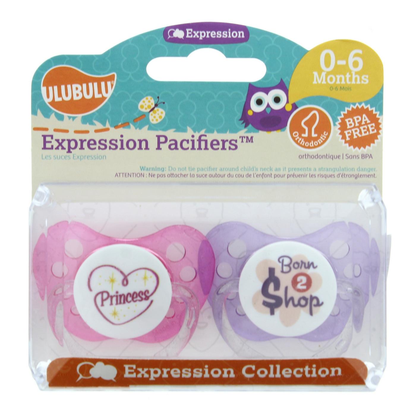 Ulubulu Expression Pacifiers, 0-6 Months, Assorted Colors; image 3 of 3