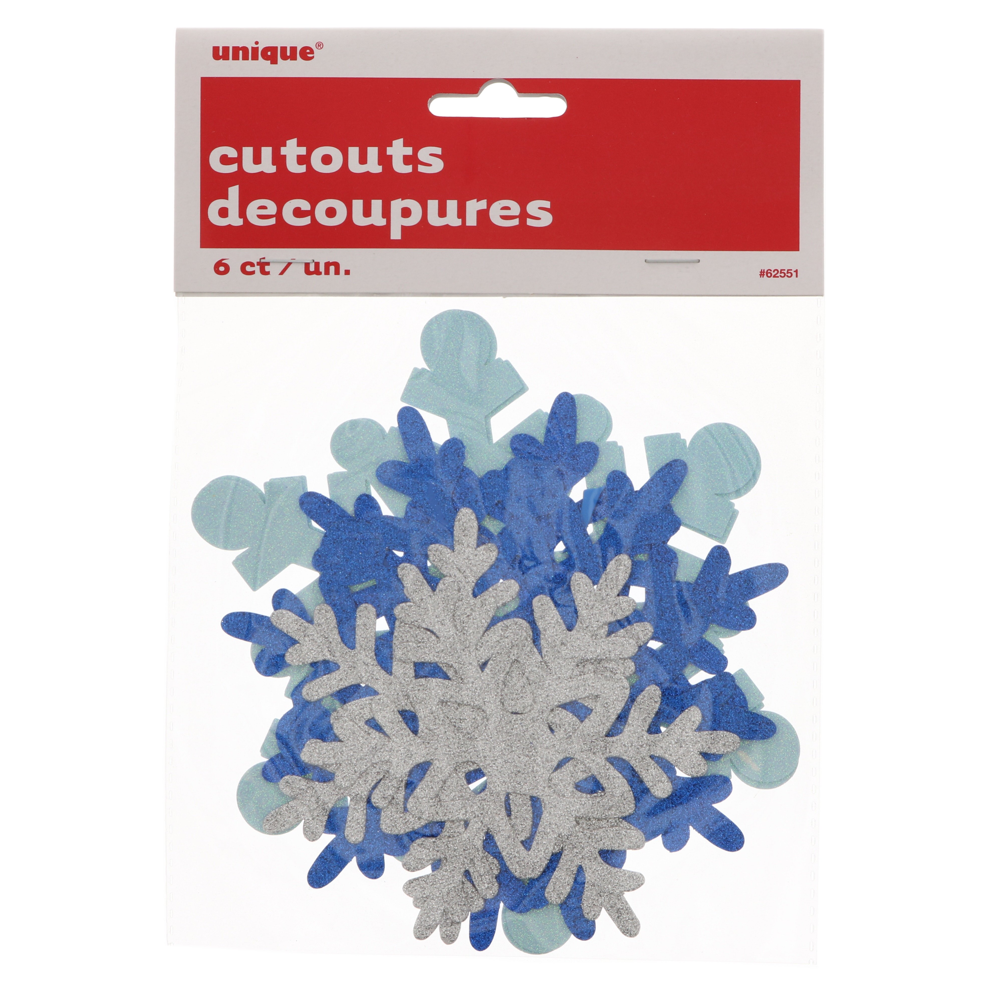 Unique Snowflake Assorted Mini Glitter Cutouts - Shop Party Decor at H-E-B