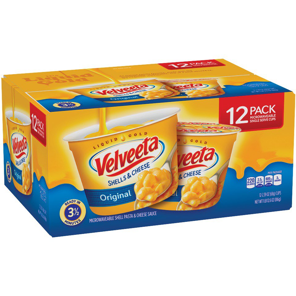 Kraft Velveeta Original Shells & Cheese Single Serve Cups - Shop Pantry ...