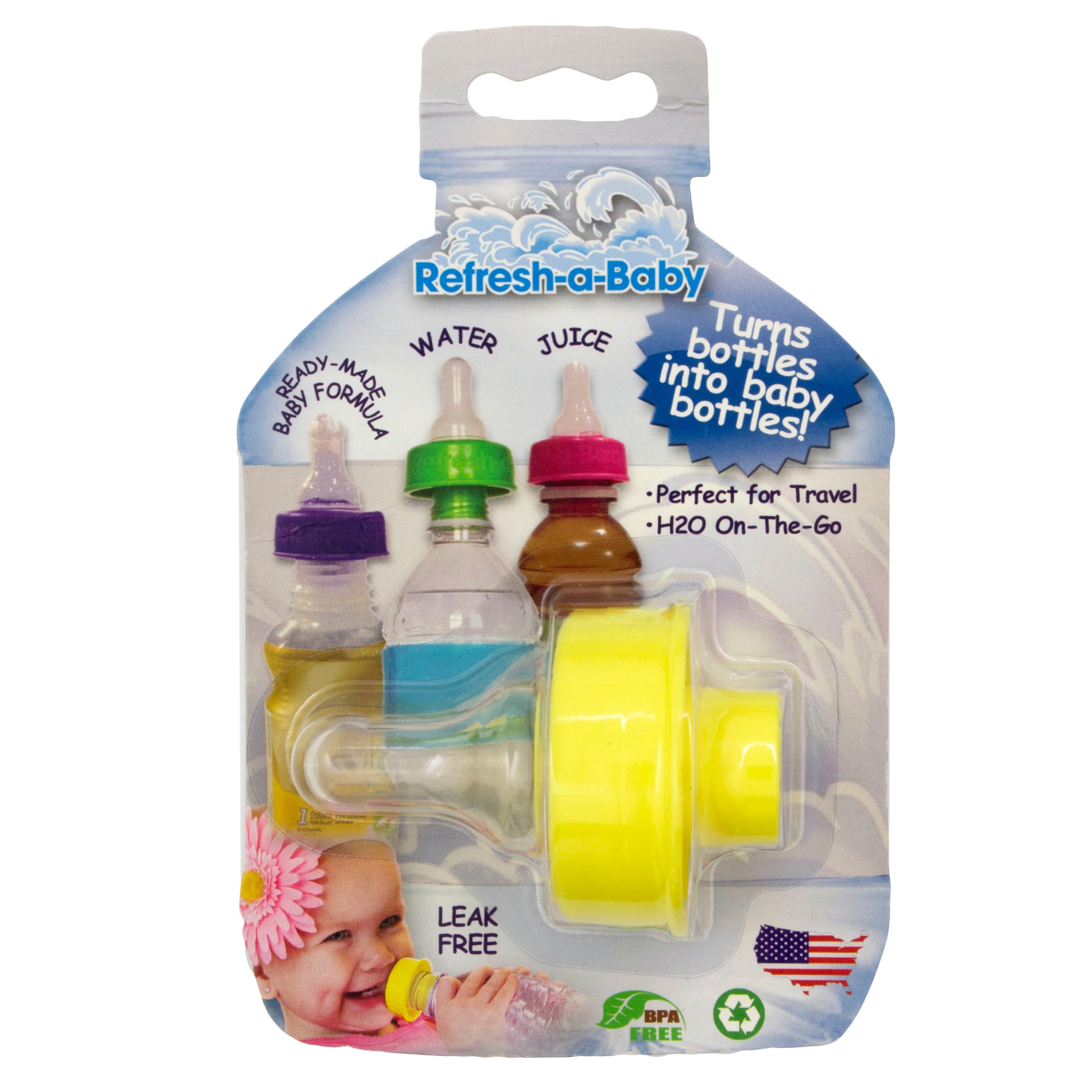 Baby Bottle Adapter Turns Water Bottles into Baby Bottles, Formula or  Bottled Water for Babies On-The-Go by Refresh-A-Baby (2-Pack, Llama)