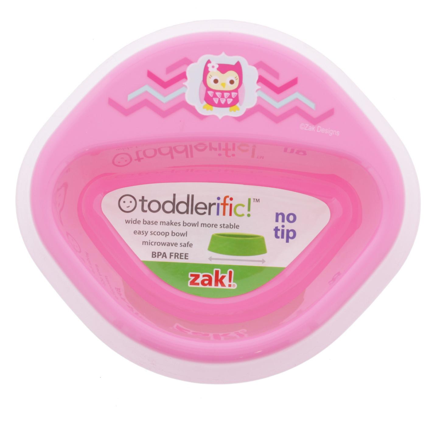 Zak! Toddlerific Monkey NoTip Cereal Bowls for Toddlers, Assorted