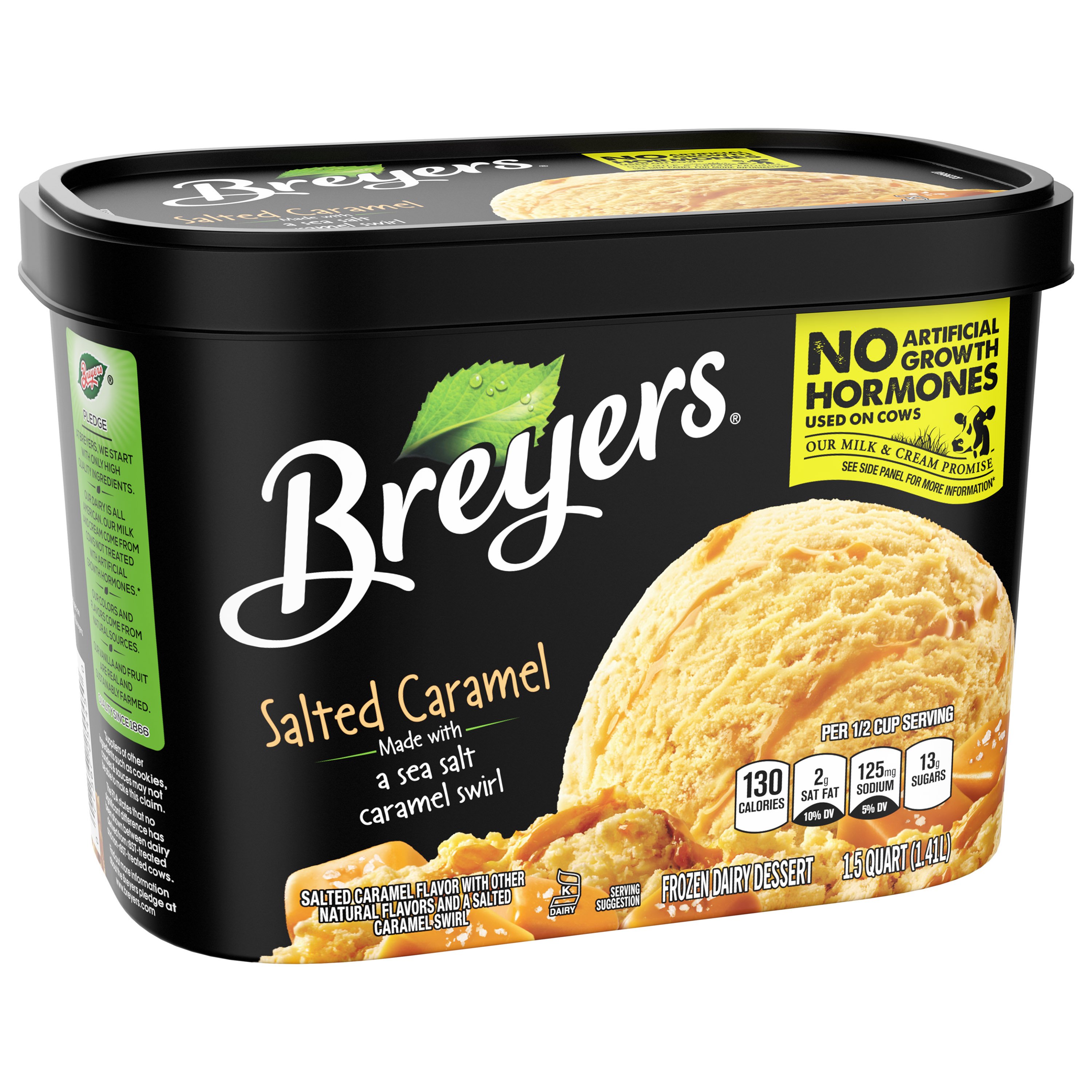 Breyers Salted Caramel Swirl Frozen Dairy Dessert Shop Ice cream at HEB