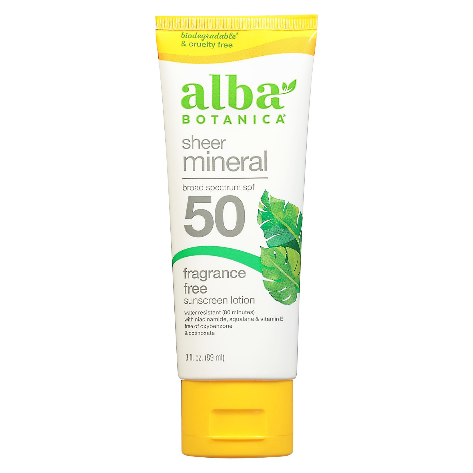 Alba Botanica Sheer Mineral Sunscreen Lotion SPF 50 Shop Sunscreen