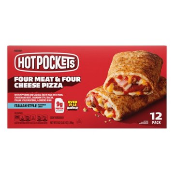Hot Pockets Four Meat & Four Cheese Pizza Frozen Sandwiches