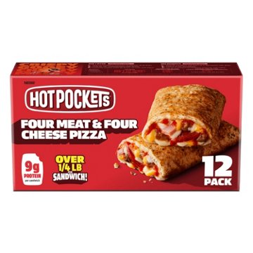 Hot Pockets Four Meat & Four Cheese Pizza Frozen Sandwiches