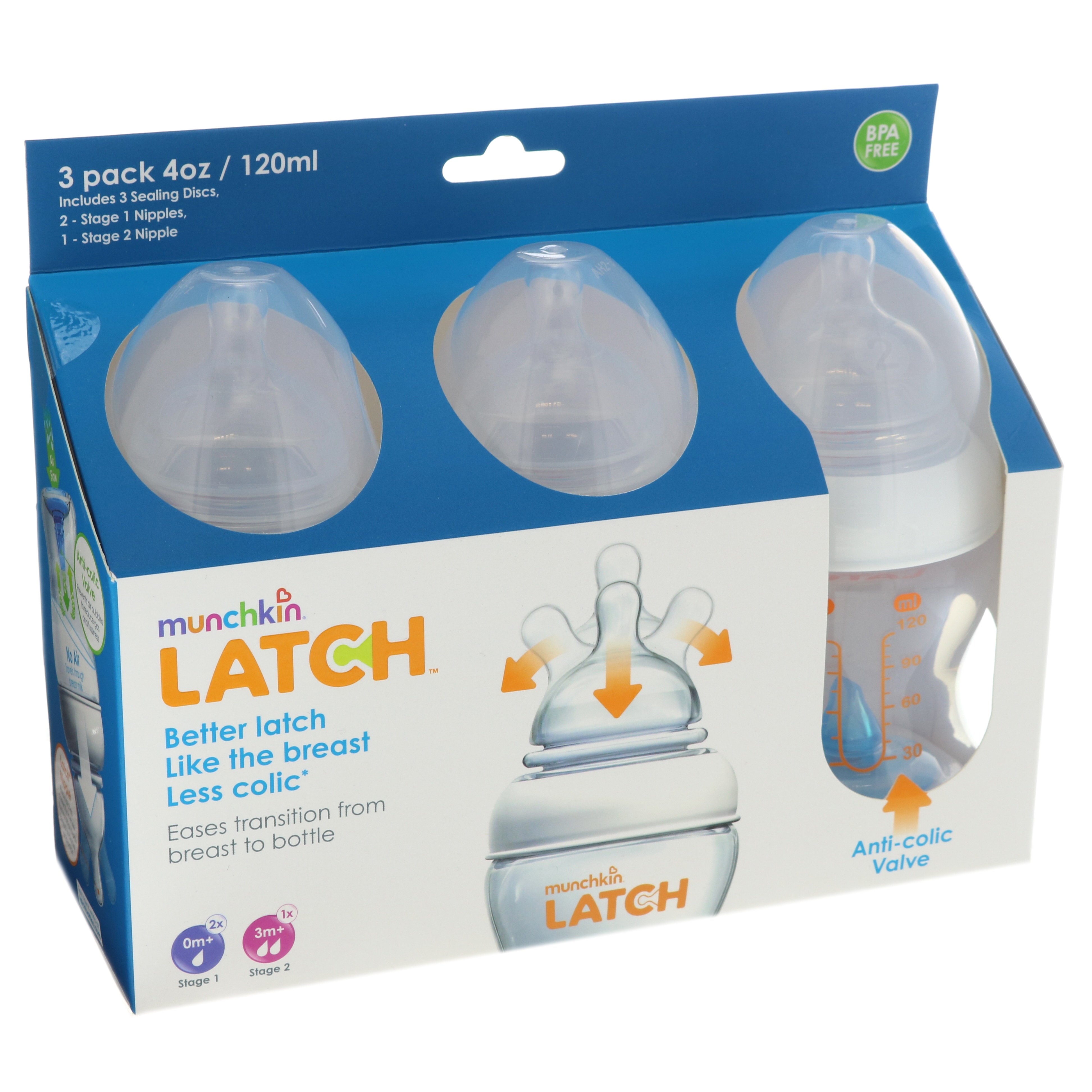 Munchkin Latch Bottles, 3 PK Shop Feeding at HEB